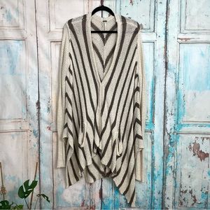 Free People Oversized Open Knit Poncho Size Medium